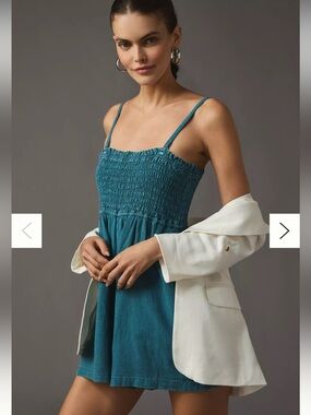 ANTHROPOLOGIE PILCRO SMOCKED ROMPER